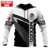 Sweat à capuche imprimé drapeau national du Mexique pour homme Mode Motif aigle 3D Nouveauté Sweats Hip Hop Harajuku Pulls Oversize
