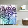 Sea Beach Shell Printed Anchor Octopus Pattern Shower Curtain Bathroom Curtains With Hooks Waterproof Products Bathroom Decor