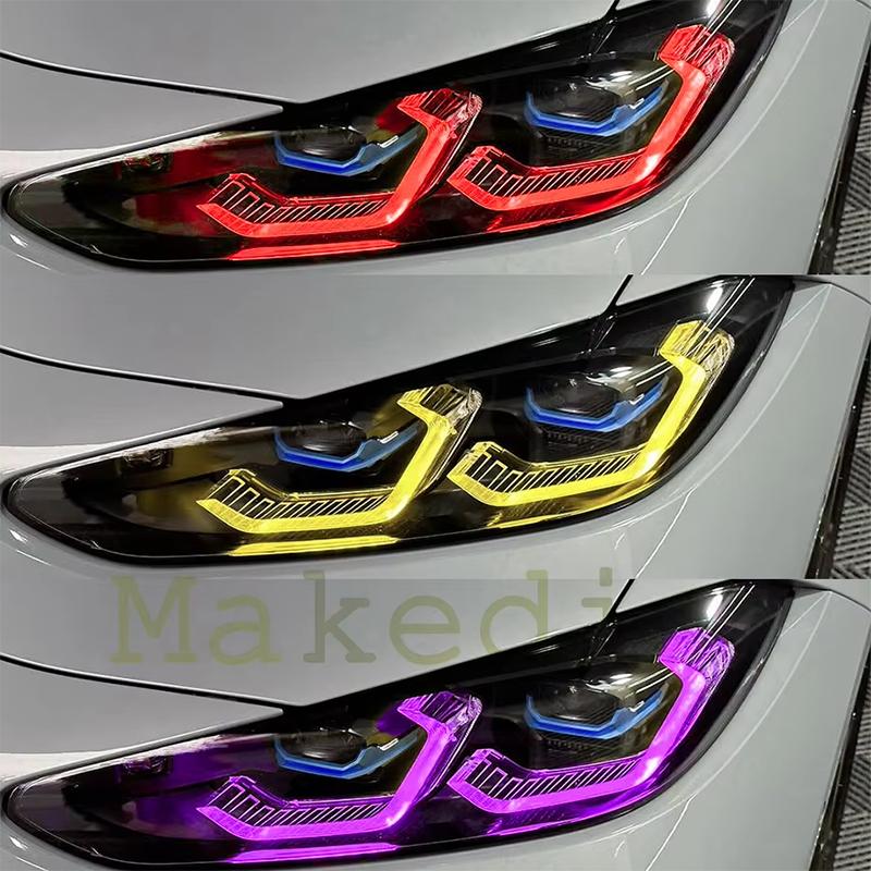 Red Angel Eyes DRL LED Unit For BMW 2023 M3 G80 M4 M440I 430I G82 G83 G22 G23 G26 Laserlight Laser Non-LED 9851048 63119851047