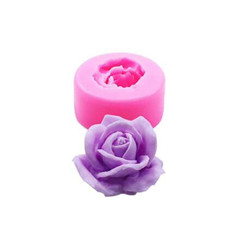 6pcs Creative Flower Rose Peony Rose Sugar Soft Clay Gypsum Cake Modeling Bean Paste Cake Silicone Mold Home Decoration Ornament