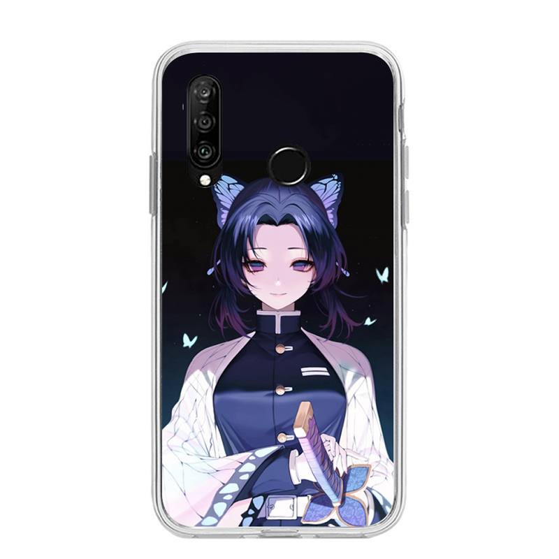 

Чехол для телефона Demon Slayer Kochou Shinobu для Huawei P20 P40 Lite P30 Pro P Smart 2019 Nova 3e 6 Se из силикона, прозрачный, мягкий Honor 10i