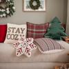 Ins Cartoon Christmas Snowflake Pillow Sofa Cushion Doll Gingerbread Man Plush Toy Decoration Doll Gift