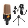 3.5mm PC Condenser Mic With Desktop Stand Recording Condenser Microphone For Clearly Sound Capturing For  Podcasts