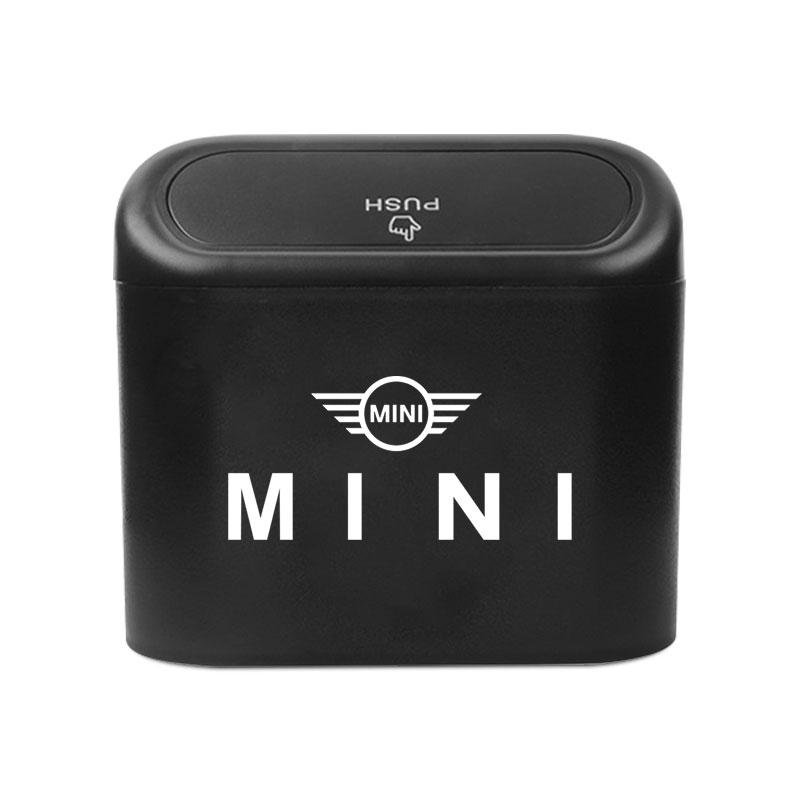 Car Vehicle Case Storage Box Black ABS Square Pressing Trash Can For BMW Mini Cooper F54 F55 F56 R56 R60 SONE Roadster Clubman Coupe
