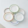 Rijst Witte Keramische Brede Rand Bordje, 5,9/6,8 inch – Ideaal voor Fruit en Desserts