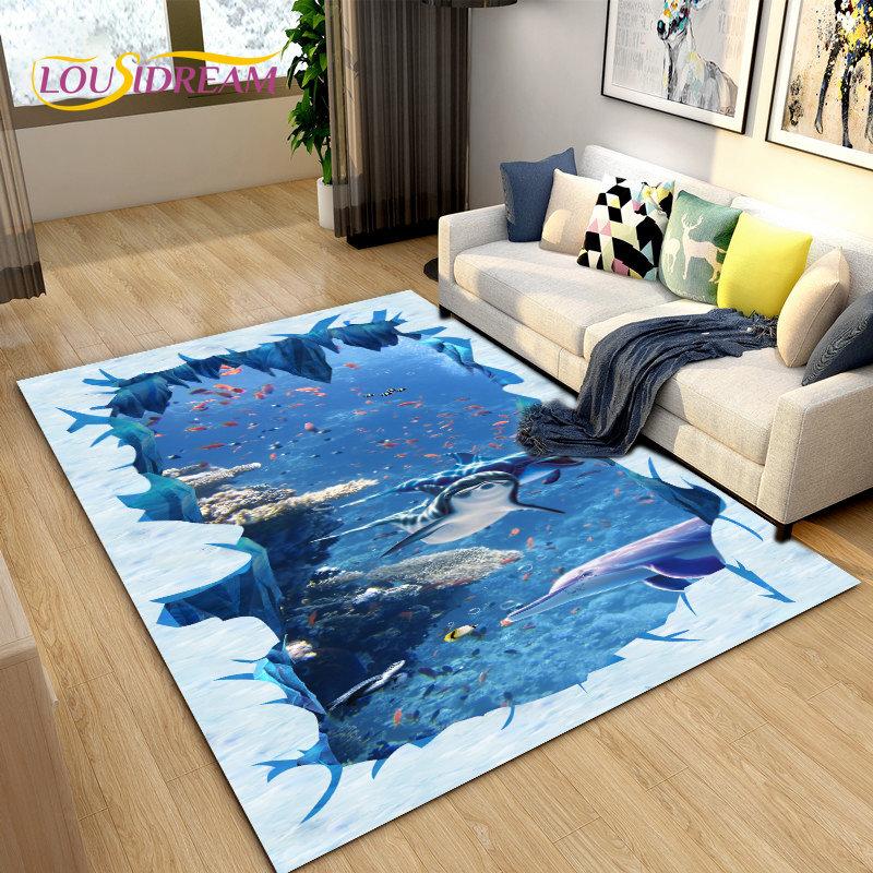 3D Illusion Animal,Zoon,Beast Area Rug Large,Carpet for Living Room Bedroom Sofa,Kitchen Doormat Non-slip Floor Mat Tapis Salon