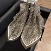 Fashion Twist Silk Scarf Color Block Printed Scarf Twill Silk Large Square Scarf 91x91cm Shawl Sunscreen Travel Headscarf