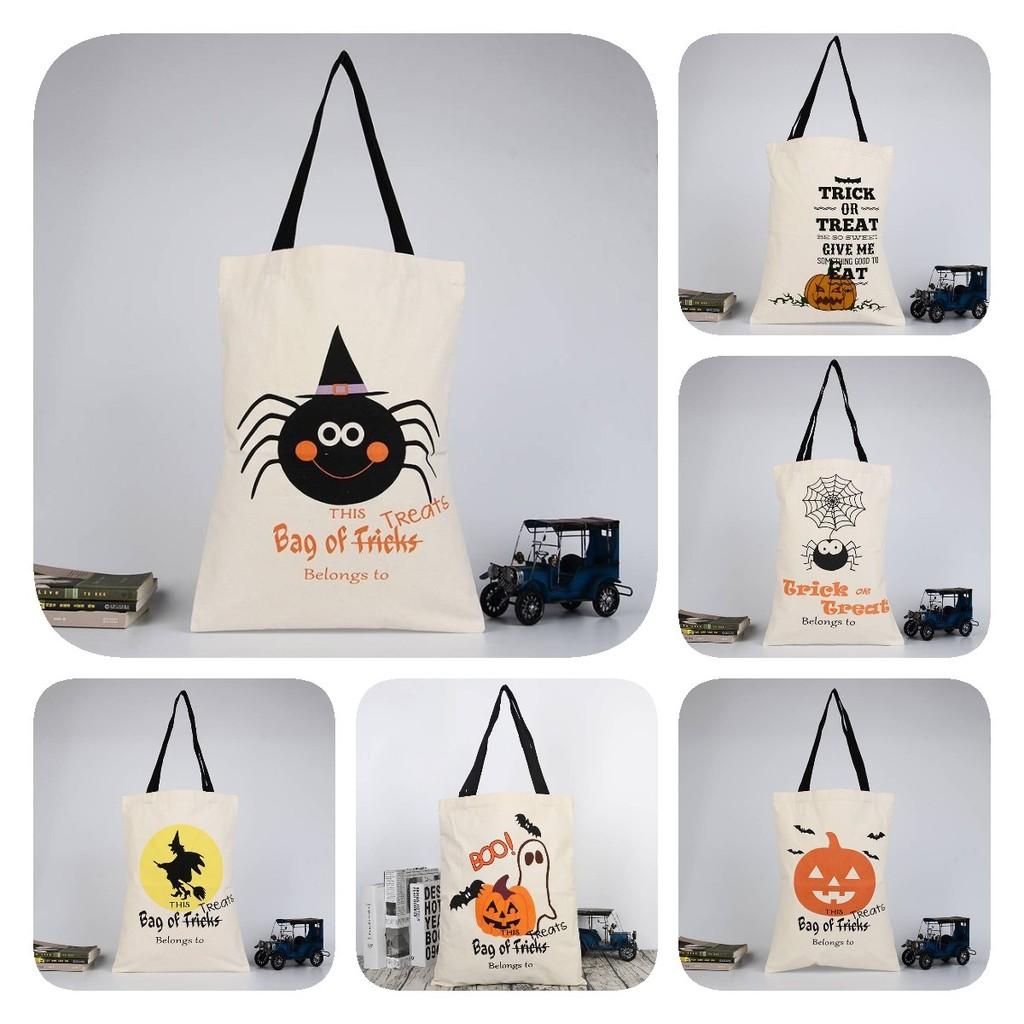Durable And Stylish Halloween Candy Bag With Pumpkin Design For Party Favors And Gifts