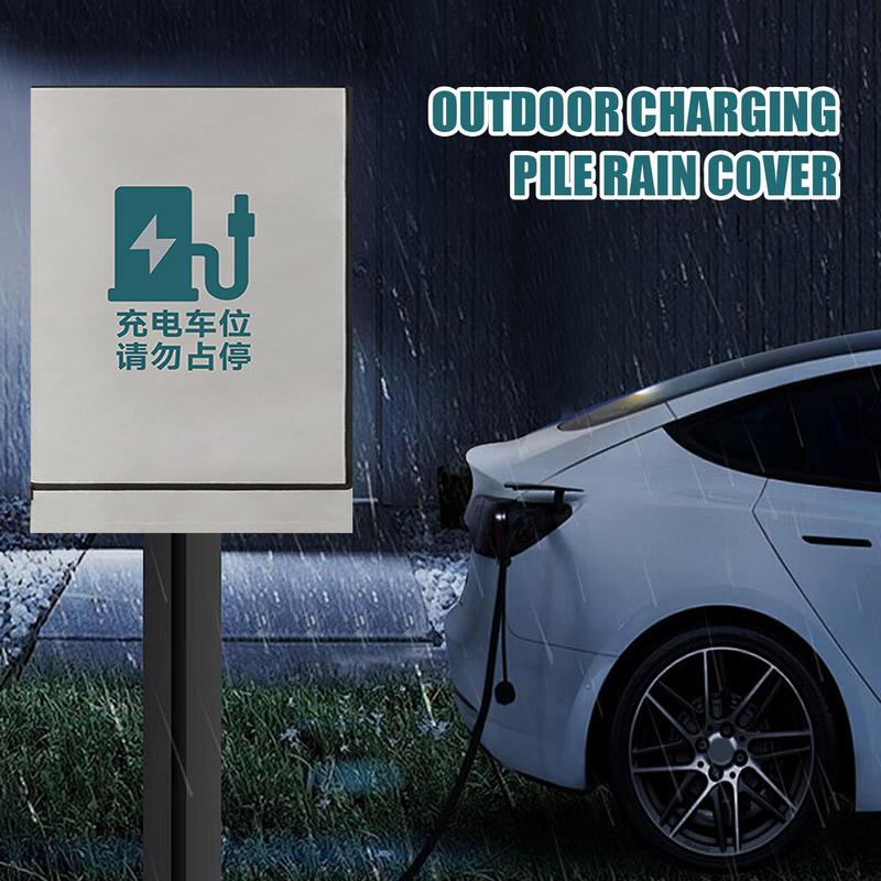 EV Charger Station Rain Cover Waterproof Charging Pile Rain Protector For Car Dustproof Electric Vehicle Sun Blocking Fabric For