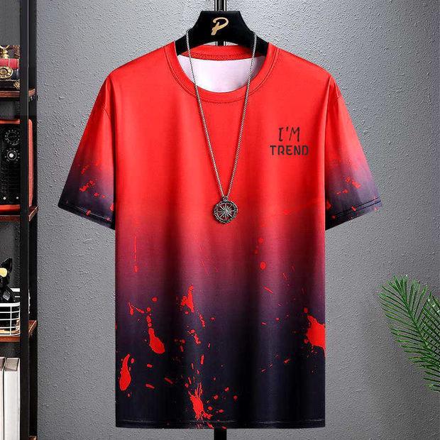 Men's Ice Silk Quick-Dry Summer T-Shirt & Shorts Set - Cool, Loose, Trendy, Casual Sportswear