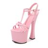 Fashion 2025 new nightclub super high heel sandals women's work shoes walking show steel pipe dance shoes waterproof platform