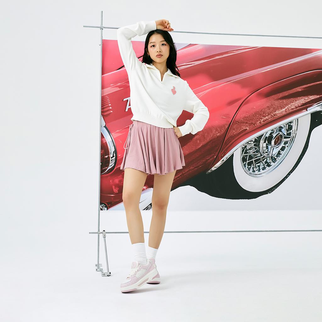 New MLB Boston Red Sox Heart Collection Knitwear Women's Cream 3FKPH0144-43CRS