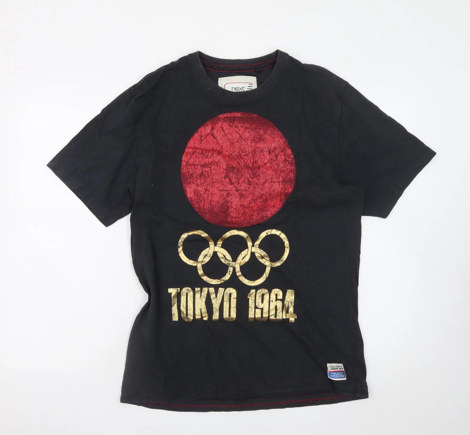 Next Men’s Black Tokyo 1964 Olympic Graphic T-Shirt Size M XL