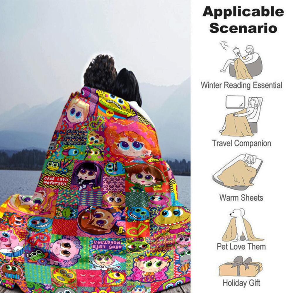 Distroller Print Flannel Blanket High Quality Warm Comfortable Cover for All Seasons Perfect for Gifts Home Decor