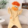 Warm Plush Onesie Funny Wearable Big Mouth Pajamas for Kids, Adults, Soft Kids Sleepwear Fleece Cozy Home Loungewear, Hooded One-Piece Jumpsuit Dress