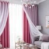 Star Cutout Window Curtain Blackout Curtains For Kids Girls Bedroom Living Room Double Layer Star Window Blackout Curtains Home Decor