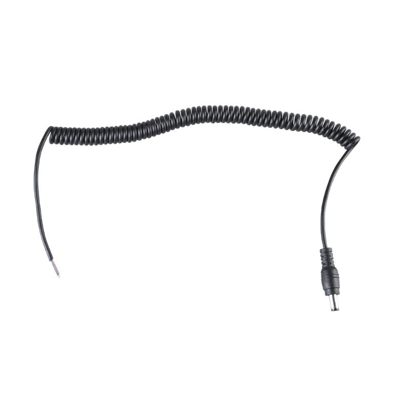 5,5x2,5mm Spiralkabel für DIY-Projekte Kompatibel mit 5,5x2,1mm Unterstützt bis zu 60W für Router und Kameras