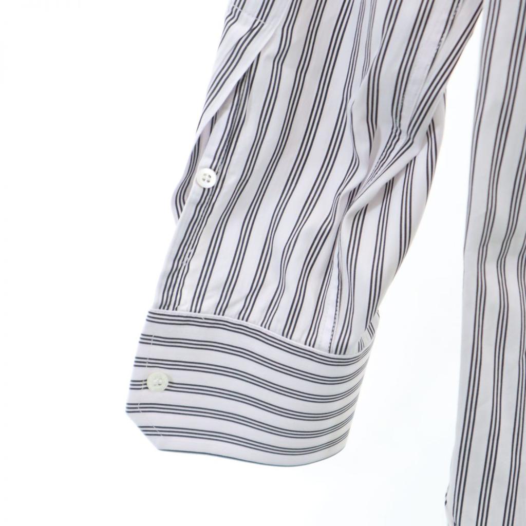 Gucci Made In Italy Striped Pattern Long Sleeve Cotton Shirt 38 Men's Used