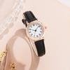 Women Round Dial Watch with Faux Leather Strap Casual Formal Watch Quartz Analog Wristwatch Gift for Birthday Christmas