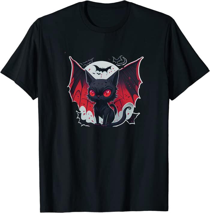 Bat Devil Cat Helloween Classic T-shirt XL