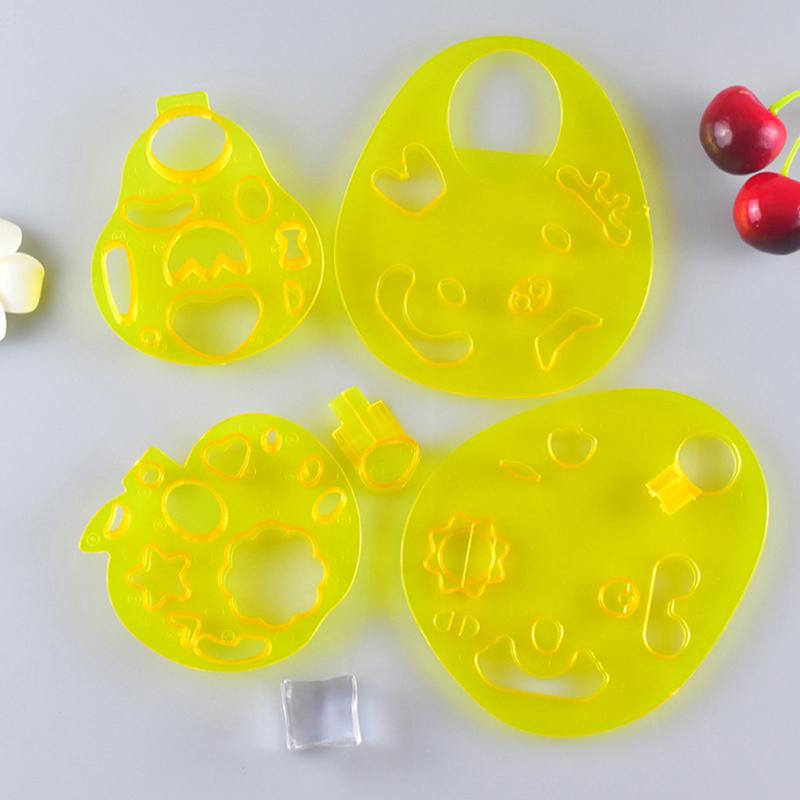 2/3/4 stuks Cartoon Gezichtsuitdrukking Vorm Rijstbal Vorm Doe-het-zelf Embossing Tool