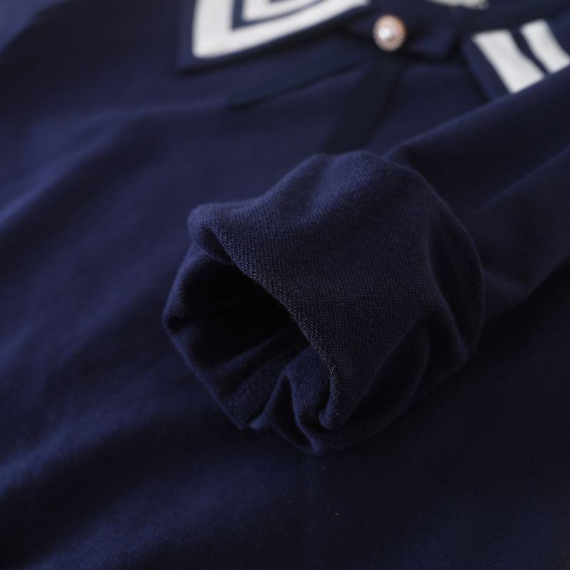 Dětská mikina ve stylu Preppy s límečkem pro dívky Jaro Podzim Polokošile Dětská Bavlna Podzimní Dětská košile Dětská Dívčí mašle Oblečení s dlouhým rukávem