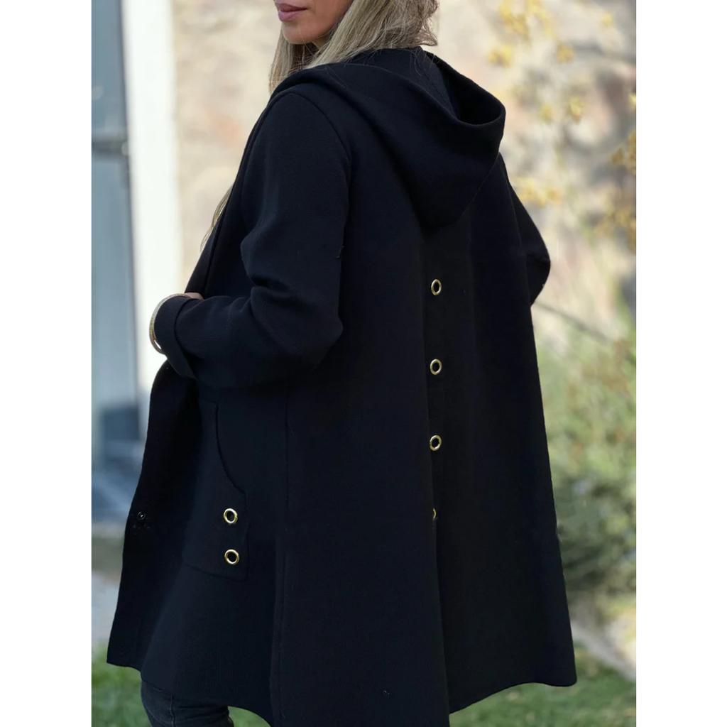 2025 Storm-Ready Hooded Jacket - Single-Breasted Melton Wool Blazer W/ Quilted Lining, Smart Casual Urban Outerwear for Work to Weekend