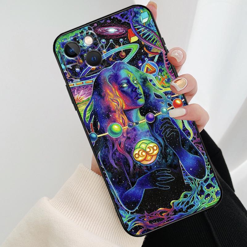 Psychedelic Trippy Art Phone Case For iPhone 17 Pro Max 14 13 12 11 15 16 Pro Max mini 16 15 Plus 16e 17 Air Cover