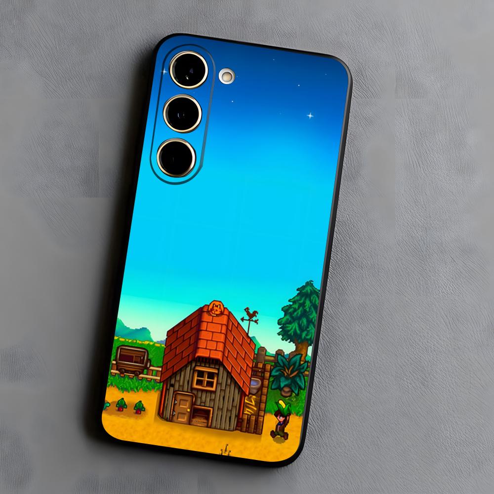 S-Stardew V-Valley Game Phone Case For Samsung S25 S24 FE S23 S22 S21 Plus S20 Ultra Note20Ultra Black Soft Shell