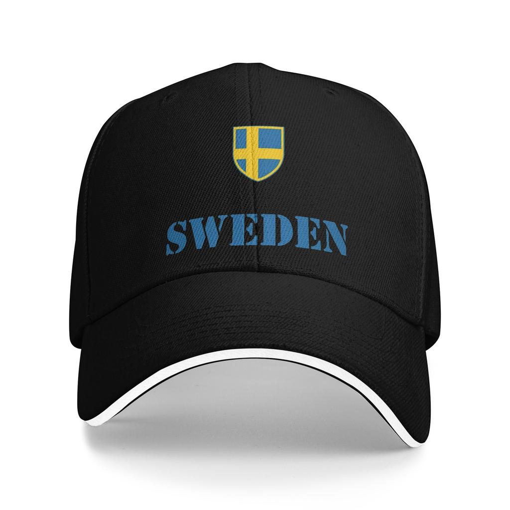 Sweden Swedish flag Baseball Cap Casual Women Men Trucker Hat Adjustable Custom Logo Kpop Rock Snapback Cap Gift Idea