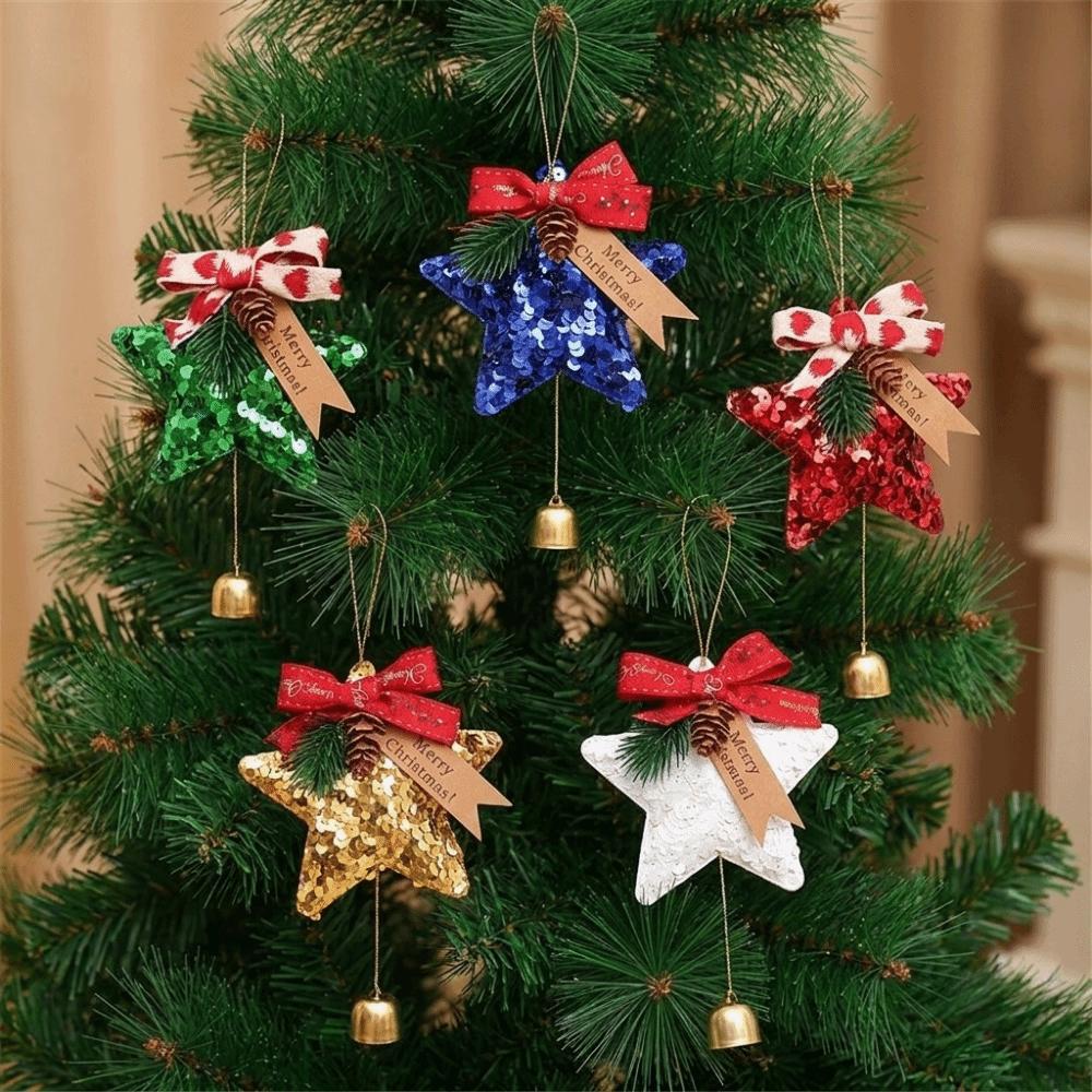 Sequins Sequin Star Hanging Pendant Multi‑Color Christmas Decorations  Christmas Tree Decor