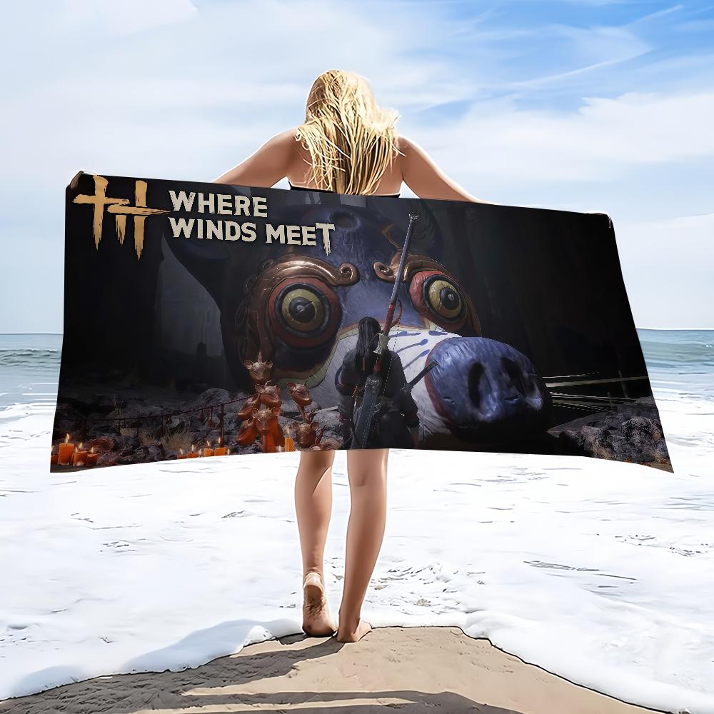 Towel Meet Beach Winds Bath Quick-Drying Lightweight Portable Sauna Video Camping Swim Game Pool Where Travel