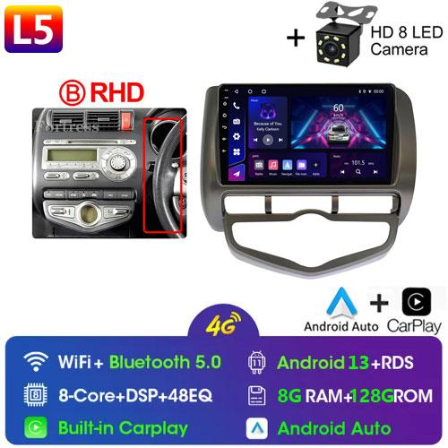 Android 14 Radio For Honda JAZZ City 2002 2003 2004 2005-2007 Car Stereo Multimedia Player Carplay Auto GPS Navigation 2DIN DSP