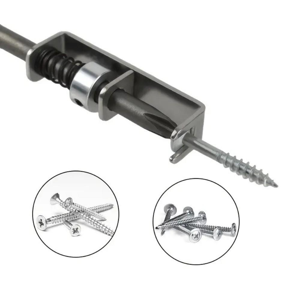 Spring-Loaded Screw Holder Bit Wear Resist Anti-Drop Screwdriver Bit Spring Positioning Bit for Electricians Mechanics