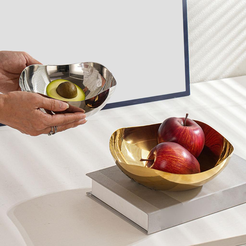 Bol pentru fructe din oțel inoxidabil Bol metalic pentru salată Blat Farfurie pentru fructe Bol mare de servire pentru baie bucătărie sufragerie