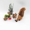 Mini Simulation Squirrel Animal Figurines Miniatures Artificial Fake Squirrel Christmas Table Decorations Children Birthday Gift