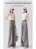Ice Silk Women's High Waist Wide Leg Summer Pants - Slimming, Drapey, Casual, Cool, Sun-Protective.