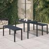 Vidaxl 3-Cz. Gartenmöbel-Set, Stahl und WPC, Schwarz