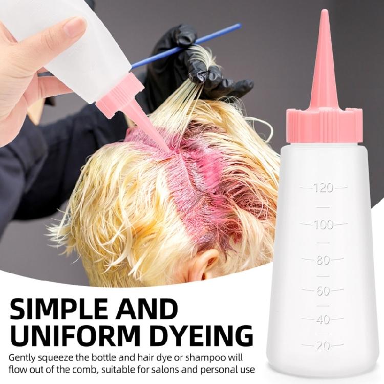 120ml Hair Oil Applicator Bottle Salon Shampoo Applicator Hair Cleaning Bottle Plastic Squeeze Bottle