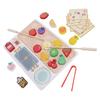 Wooden Play Food Set Kids Early Education Fruit Skewers Toys Pretend Accessories