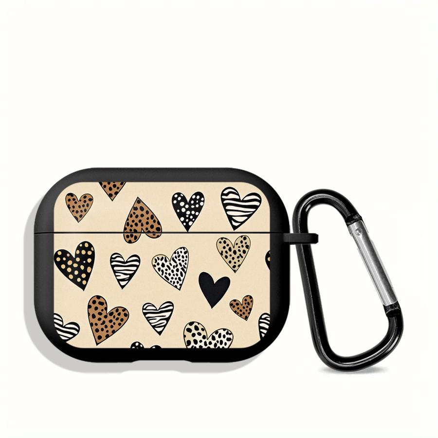 Earphone Cover Case For Airpods 4 2 1 Pro2 3 Pro Pro3 Leopard Heart Love Cases