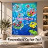 SpongeBob Tapestry, Personalized Custom Text, Wall Hanging Tapestry For Living Room Home Wall Decor