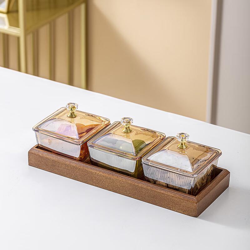 Sikezhuo Light Luxury Divided Glass Serving Platter