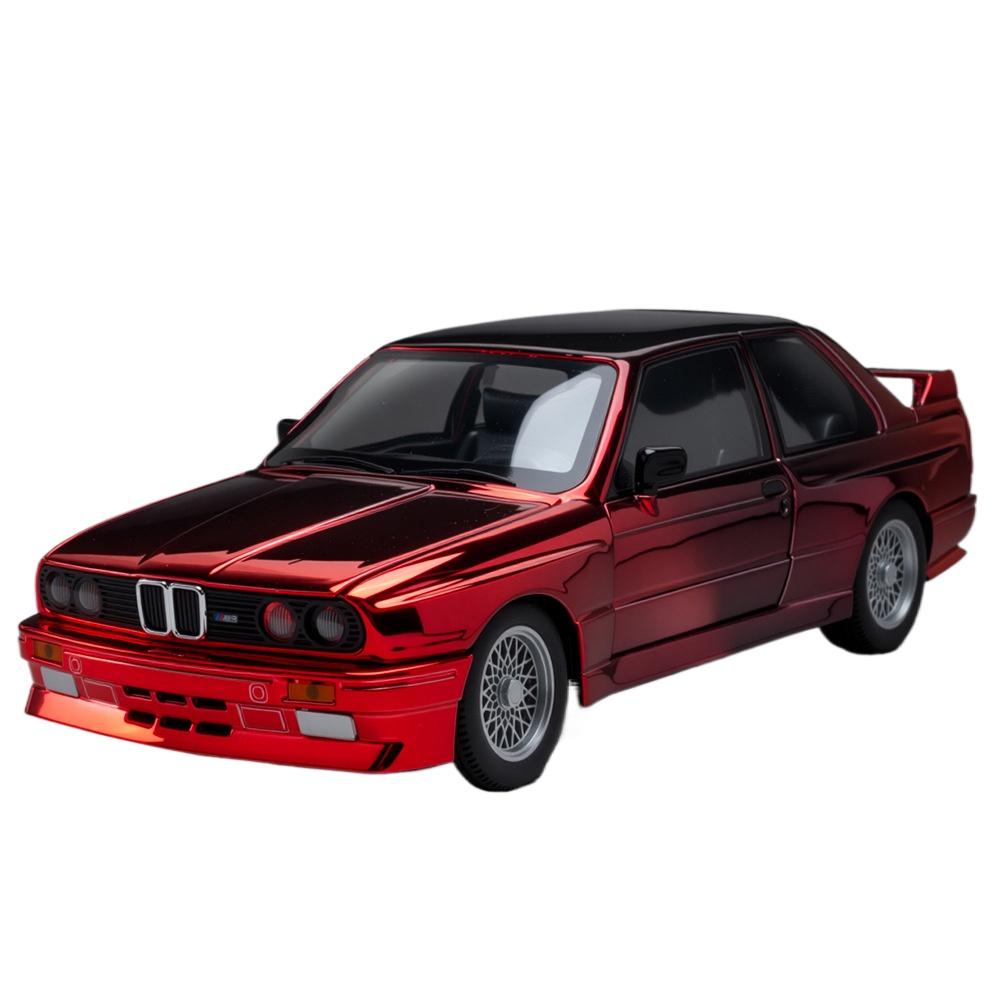 1/24 BMW M3 E30 GALVANIZZATO Modello in Lega Modello di Auto in Lega Suono e Luci Pull Back Giocattolo per Bambini Collezionabili Regalo di Compleanno