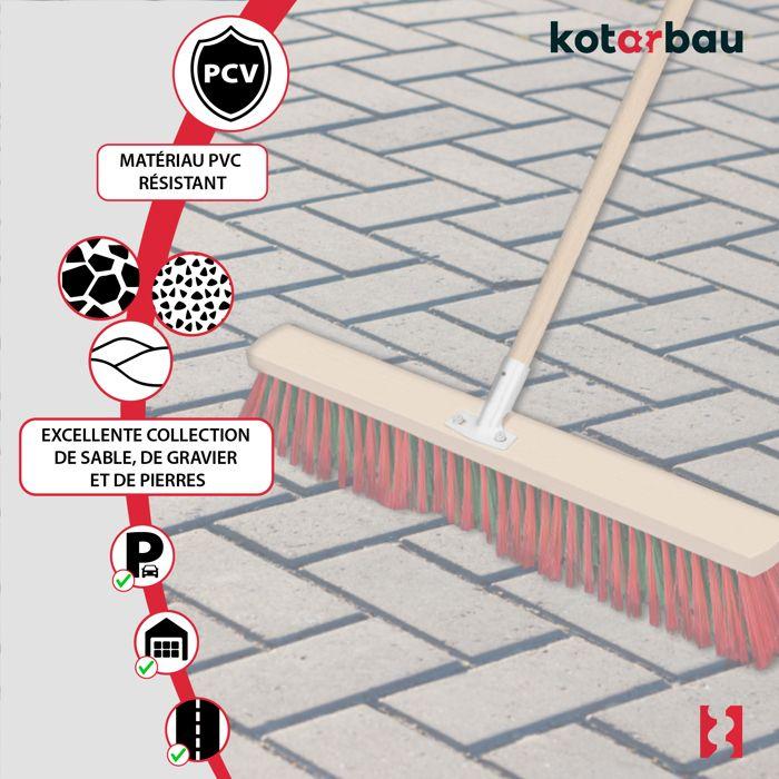 Balai Extérieur 600 Mm Avec Manche - Balai Cantonnier Fabrique En Bois Et PVC Durable - Kotarbau