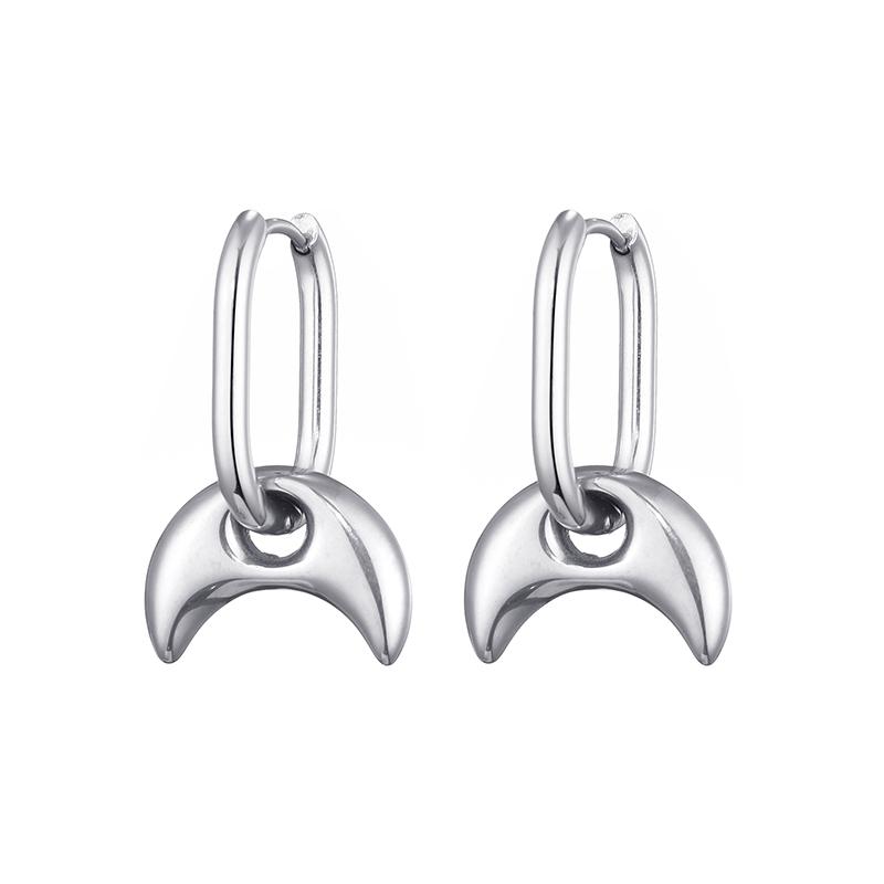 Classic Stainless Steel Heart Star Hoop Earrings For Women Punk Hip Hop Gold Silver Color Y2K Jewelry Female Earrings Oorbellen