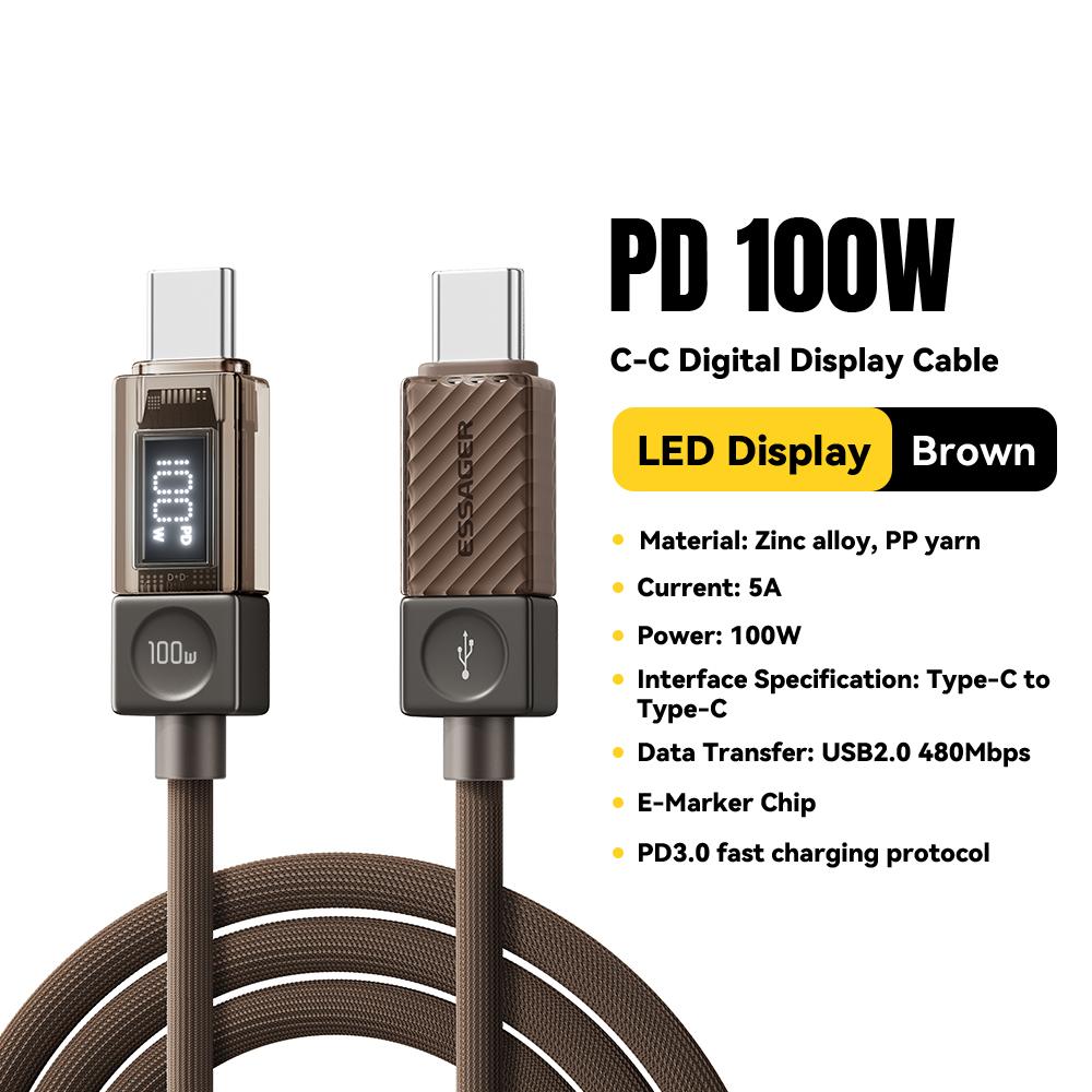 Essager 240W USB C Cable for 17 16 15 Plus Pro Max Macbook iPad Supercharge Fast Charger Type C Cable for Samsung