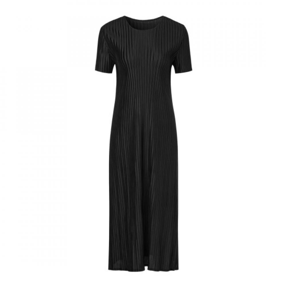 PleAts Me A Line Folding Round Neck Short Sleeve Dress Epopm225025