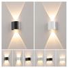 Wall Lamp 2w 4w 6w 8w Exterior Black Waterproof External Outdoor Lamps 110v/220v Led White Wall Mounted Up Down Light Warm White