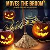 Svítící animované čarodějnické koště se strašidelnými zvuky Tančící čarodějnické koště Dekorace hororového domu